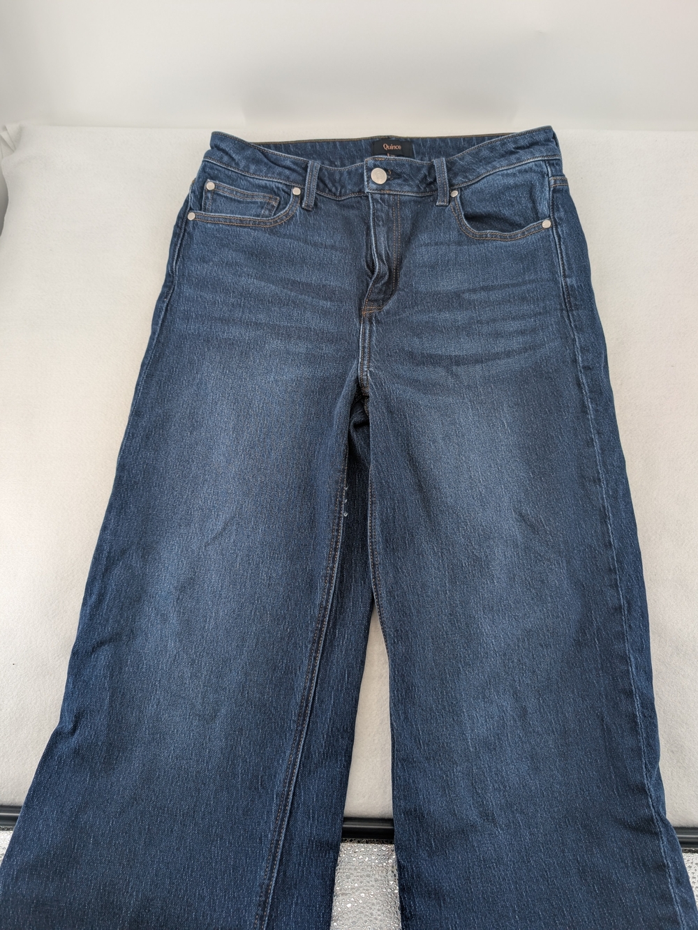 Quince Dark Blue Wide-Leg Women’s Jeans